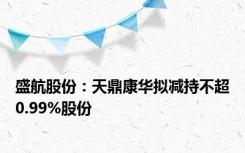 盛航股份：天鼎康华拟减持不超0.99%股份