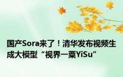 国产Sora来了！清华发布视频生成大模型“视界一粟YiSu”