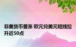 非美货币普涨 欧元兑美元短线拉升近50点