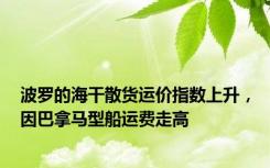 波罗的海干散货运价指数上升，因巴拿马型船运费走高