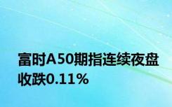 富时A50期指连续夜盘收跌0.11%