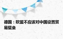 德国：欧盟不应该对中国设置贸易壁垒