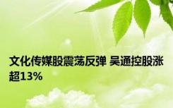 文化传媒股震荡反弹 吴通控股涨超13%