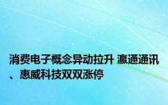 消费电子概念异动拉升 瀛通通讯、惠威科技双双涨停