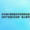 恒丰银行银担直连系统首单业务落地，为农村产业现代化发展“插上数字翅膀”