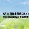 6月13日益丰药房跌5.83%，信澳健康中国混合A基金重仓该股