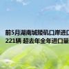 前5月湖南城陵矶口岸进口汽车1221辆 超去年全年进口量