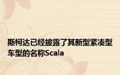 斯柯达已经披露了其新型紧凑型车型的名称Scala