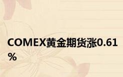 COMEX黄金期货涨0.61%