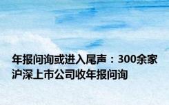 年报问询或进入尾声：300余家沪深上市公司收年报问询