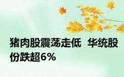 猪肉股震荡走低  华统股份跌超6%