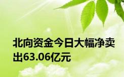 北向资金今日大幅净卖出63.06亿元