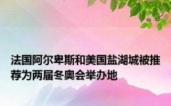 法国阿尔卑斯和美国盐湖城被推荐为两届冬奥会举办地