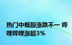 热门中概股涨跌不一 哔哩哔哩涨超3%