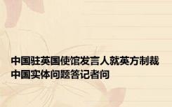 中国驻英国使馆发言人就英方制裁中国实体问题答记者问