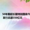 50年期超长期特别国债今天首发 发行总额350亿元