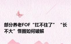 部分养老FOF“扛不住了” “长不大”怪圈如何破解