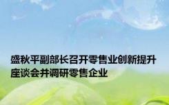 盛秋平副部长召开零售业创新提升座谈会并调研零售企业