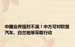 中国业界强烈不满！中方可对欧盟汽车、白兰地等采取行动