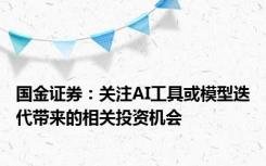 国金证券：关注AI工具或模型迭代带来的相关投资机会