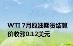 WTI 7月原油期货结算价收涨0.12美元