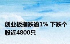 创业板指跌逾1% 下跌个股近4800只