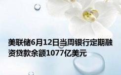 美联储6月12日当周银行定期融资贷款余额1077亿美元