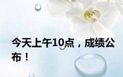 今天上午10点，成绩公布！