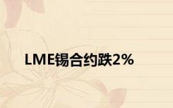 LME锡合约跌2%