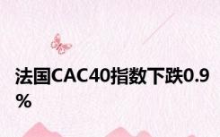 法国CAC40指数下跌0.9%