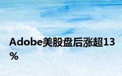 Adobe美股盘后涨超13%