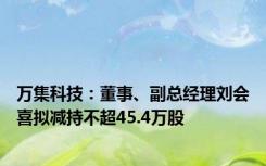 万集科技：董事、副总经理刘会喜拟减持不超45.4万股