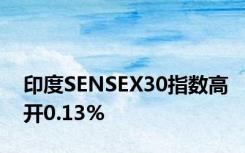 印度SENSEX30指数高开0.13%