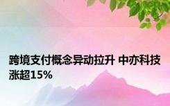 跨境支付概念异动拉升 中亦科技涨超15%