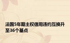 法国5年期主权信用违约互换升至36个基点