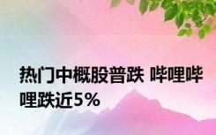 热门中概股普跌 哔哩哔哩跌近5%