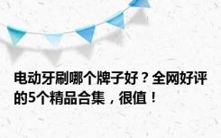 电动牙刷哪个牌子好？全网好评的5个精品合集，很值！