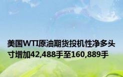 美国WTI原油期货投机性净多头寸增加42,488手至160,889手