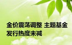 金价震荡调整 主题基金发行热度未减