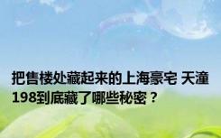 把售楼处藏起来的上海豪宅 天潼198到底藏了哪些秘密？