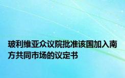 玻利维亚众议院批准该国加入南方共同市场的议定书