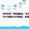 66900元 飞利浦推出“水木清华”55寸透明OLED电视：支持触控