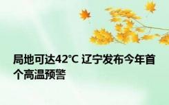 局地可达42℃ 辽宁发布今年首个高温预警