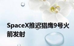 SpaceX推迟猎鹰9号火箭发射