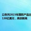 以色列2023年国防产品出口额超130亿美元，再创新高