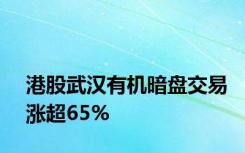 港股武汉有机暗盘交易涨超65%