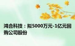 鸿合科技：拟5000万元-1亿元回购公司股份