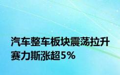 汽车整车板块震荡拉升 赛力斯涨超5%