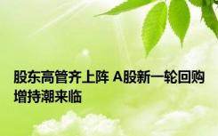 股东高管齐上阵 A股新一轮回购增持潮来临