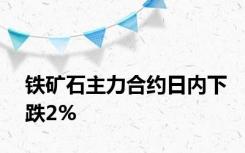 铁矿石主力合约日内下跌2%